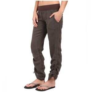 NWT‎ Toad & Co Womens Lightweight Breathable Pull On Linen Easy Pants Neutral L